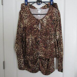 two piece leopard tiger print dress